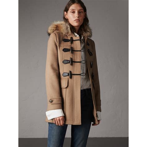 burberry wool blue women's coat circa 2012|burberry wool duffle coat women's.